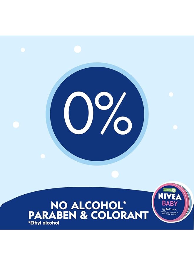 Nivea Baby My First Cream All Purpose Cream Natural Almond & Sunflower Oil 3X150Ml - Image 4