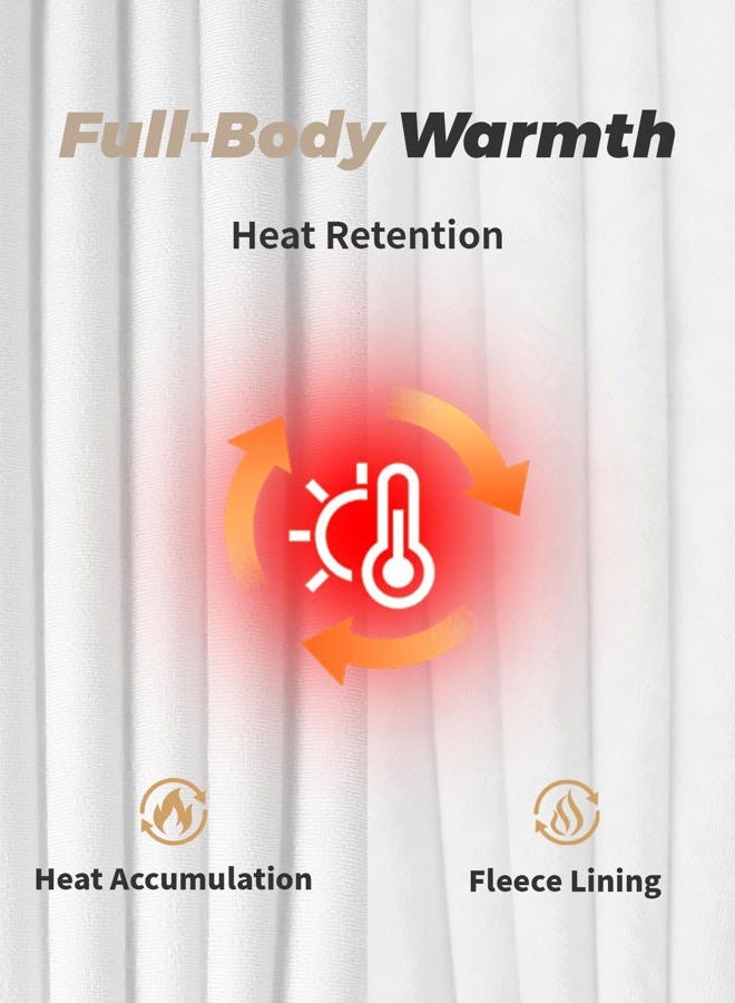 WEERTI Thermal Underwear for Men Long Johns with Fleece Lined, Base Layer Men Cold Weather Top Bottom White - Image 3