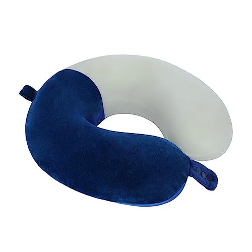 Makimoo Travel Neck Pillow, Top Memory Foam Pillow for Head Support, Ideal for Airplanes, Cars, and Home Recliners, Adjustable and Soft (Blue) - Image 4