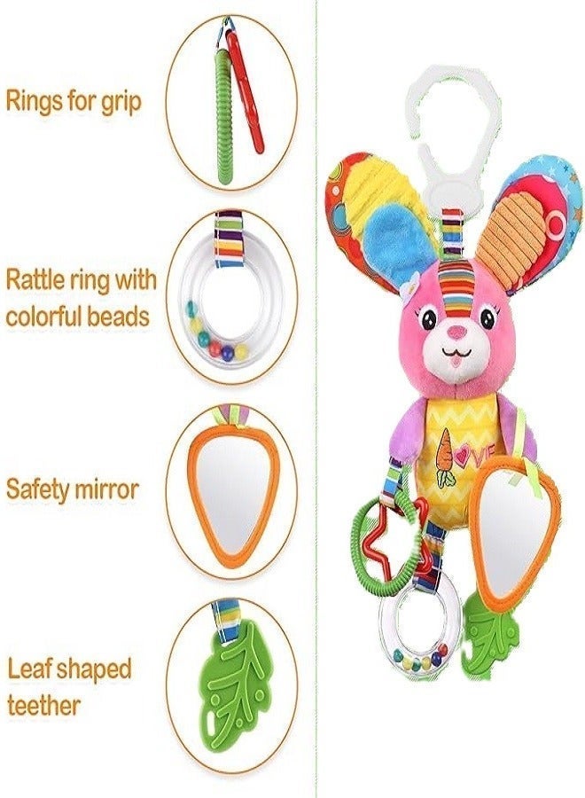happy monkey Newborn Baby Toys Infant Plush Rattles Stroller Hanging Toys Toddler Rabbit Toy 6 month 1 Year 2 Year Kids Gifts - Image 2