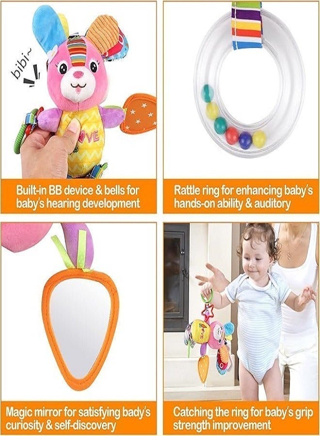 happy monkey Newborn Baby Toys Infant Plush Rattles Stroller Hanging Toys Toddler Rabbit Toy 6 month 1 Year 2 Year Kids Gifts - Image 4