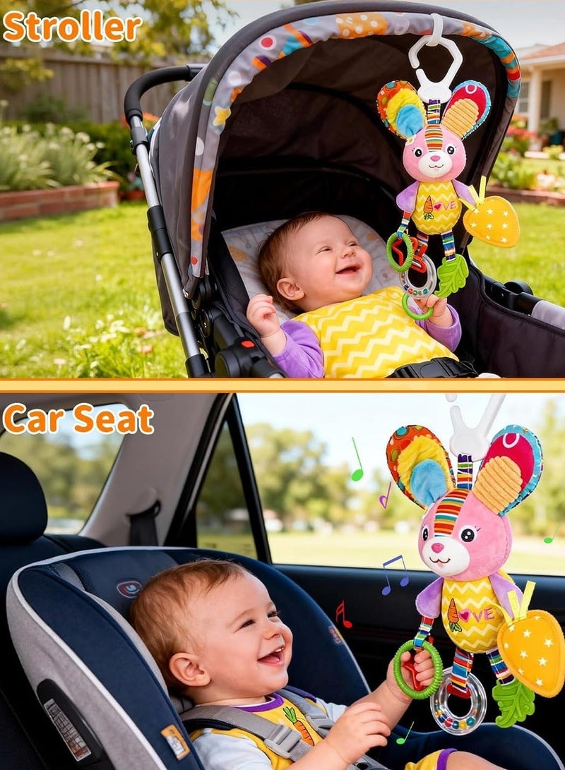 happy monkey Newborn Baby Toys Infant Plush Rattles Stroller Hanging Toys Toddler Rabbit Toy 6 month 1 Year 2 Year Kids Gifts - Image 3
