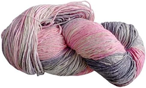 Knitsilk 100 Recycled Silk Roving and HandDyed Pure Mulberry Silk Yarn Perfect for Knitting Crocheting Weaving and More 100 gm225 Yards Denver Pack of 3 - Image 1