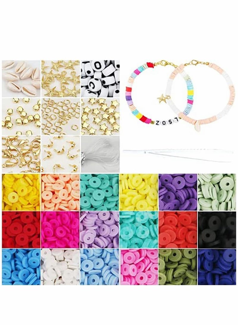 SYOSI Seed Beads for Jewelry Making Kit Bracelet Making Supplies with Glass Faceted Beads Hoop Earrings Copper Wire String and Charms for DIY Rings Waist Beads Earring Necklace Gift  - Image 1