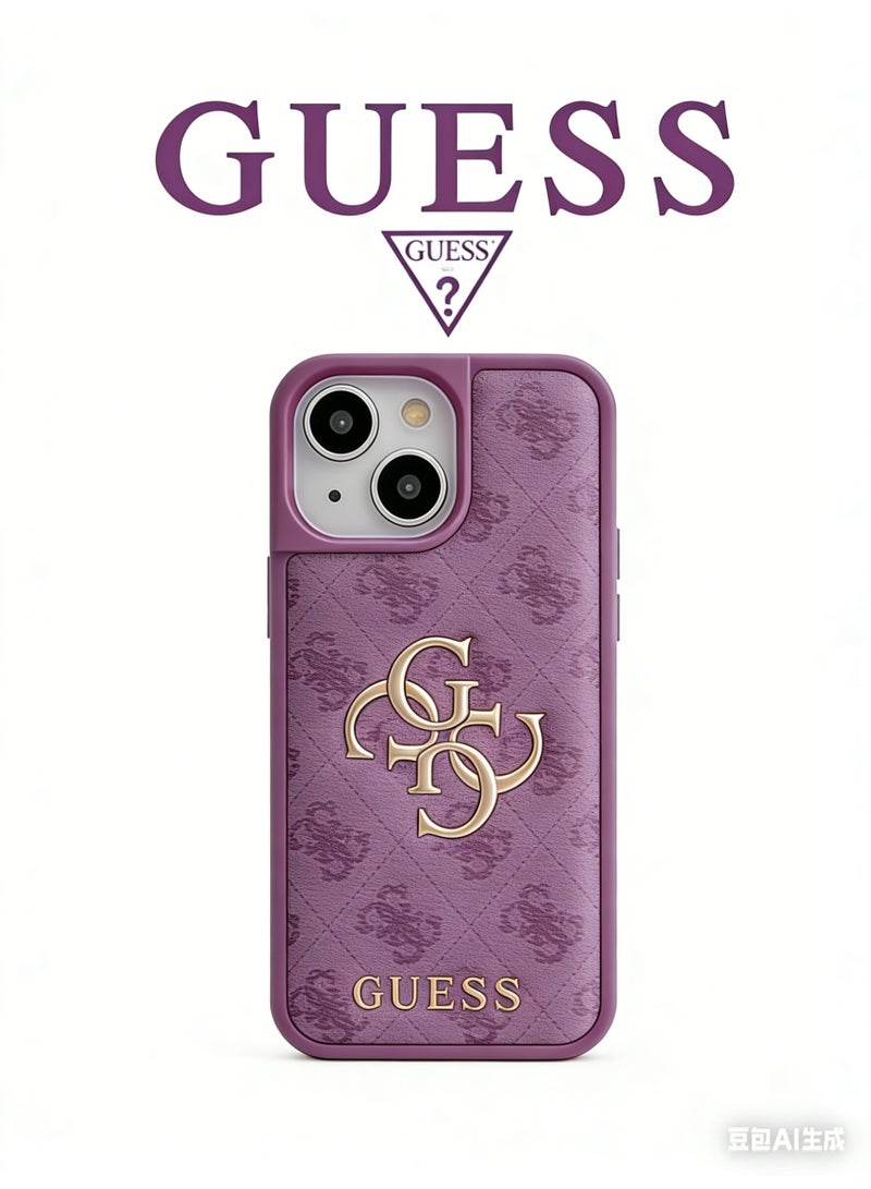 GUESS IPhone 15  cover, with a logo and a leather design approved by the global brand Guess