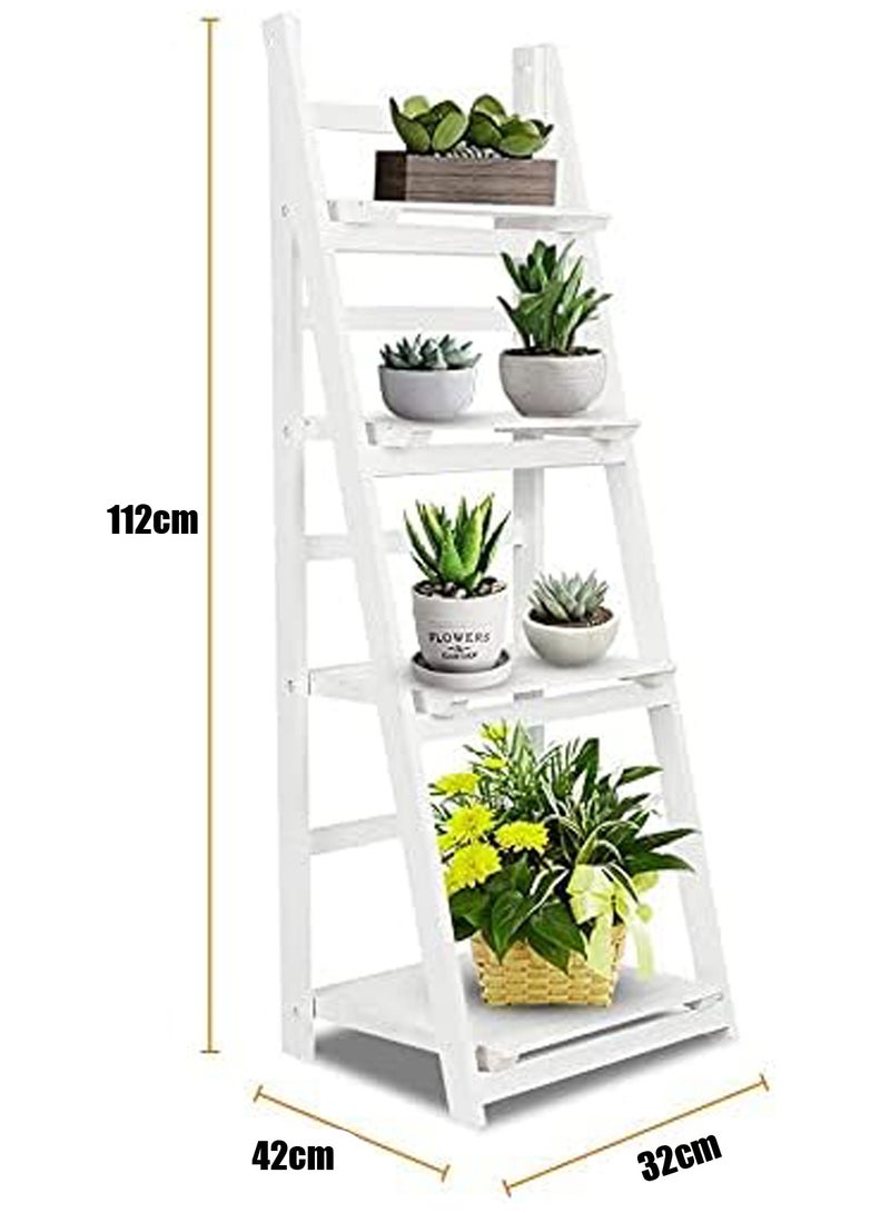 FFD 4 Tier Bathroom Storage Organizer Rack Shelf wooden Stand Flowers Rack - Image 5