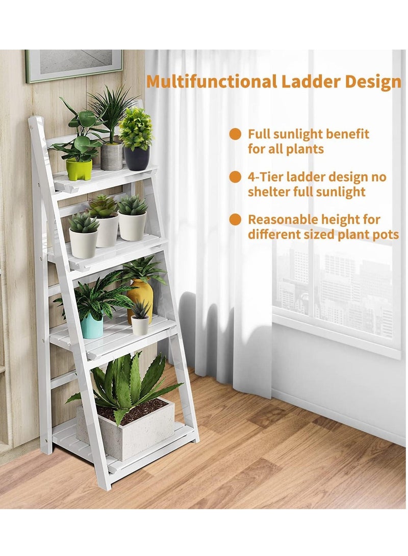 FFD 4 Tier Bathroom Storage Organizer Rack Shelf wooden Stand Flowers Rack - Image 2