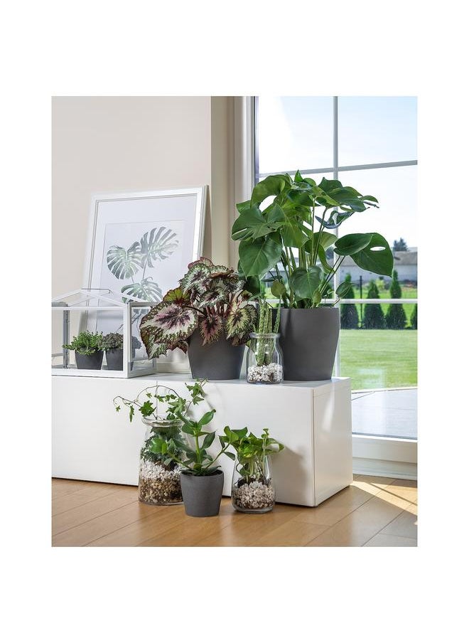 Zaboon Plant pot, dark grey, 24 cm  - Image 4