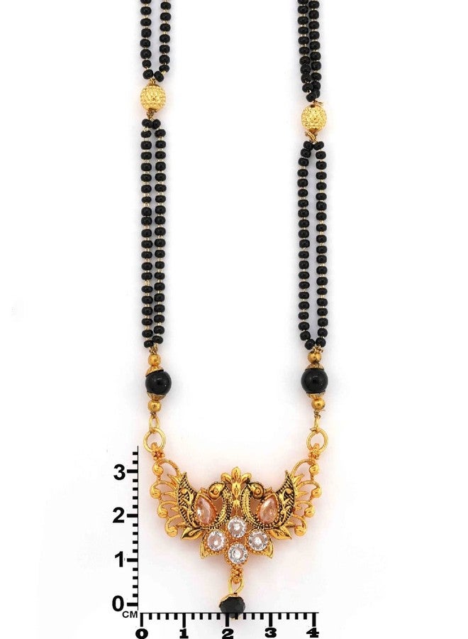 Untouched American Diamond Golden Matte Finish Mangalsutra For Woman - Image 3
