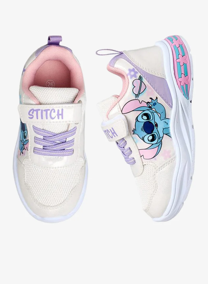 Disney Girls Stitch Print Light-Up Sneakers