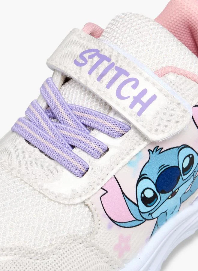 Disney WHITE Girls Stitch Print Light-Up Sneakers for Women | Best Price UAE