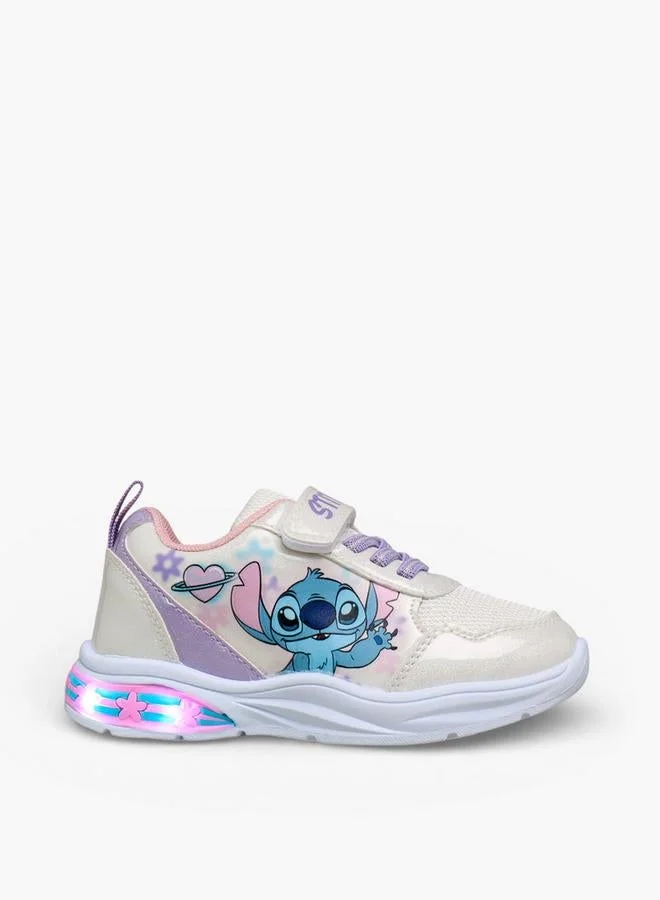 Disney WHITE Girls Stitch Print Light-Up Sneakers for Women | Best Price UAE