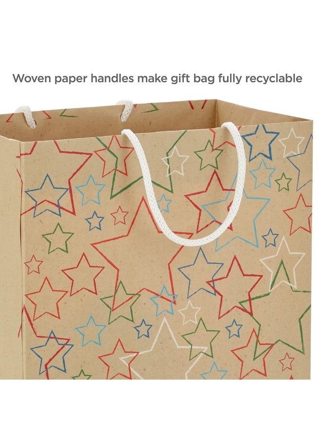 Hallmark Recyclable Gift Bag Assortment (8 Bags: 3 Small 6" 3 Medium 9" 2 Large 13") Celebrate Stars Stripes Red Blue Kraft Brown For Birthdays Graduations Father'S Day - Image 5