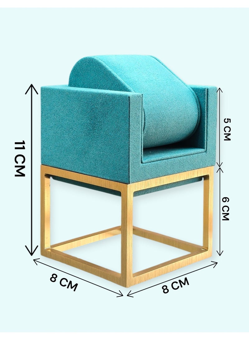 Al Seraj Luxury Watch Display Stand with Metal Base | Premium Microfiber Watch Holder with Removable Cushion | Elegant Watch Storage Stand for Jewelry Display, Retail Showcase & Gift Organizer - Image 2