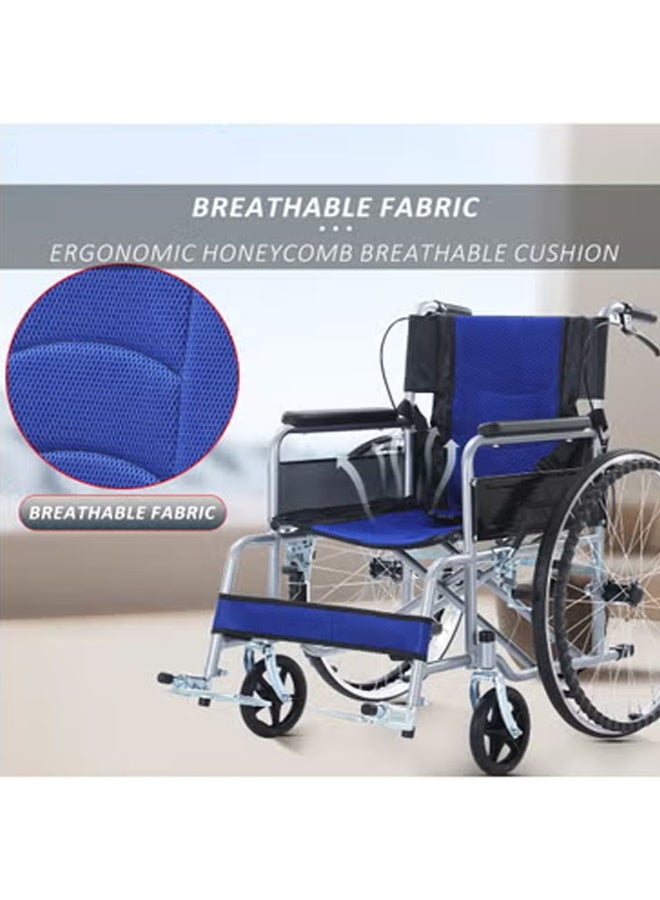 Cool Baby Portable Wheelchair Standard Manual wheelchairs Small Simple Folding Light Ultra Light Travel for The Elderly Trolley BL - Image 3