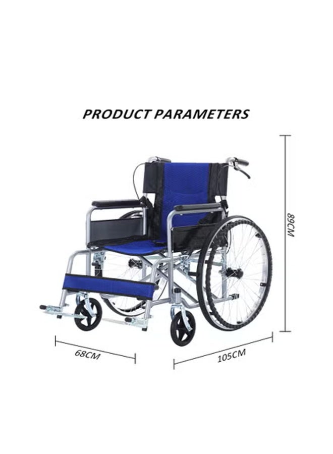 Cool Baby Portable Wheelchair Standard Manual wheelchairs Small Simple Folding Light Ultra Light Travel for The Elderly Trolley BL - Image 2