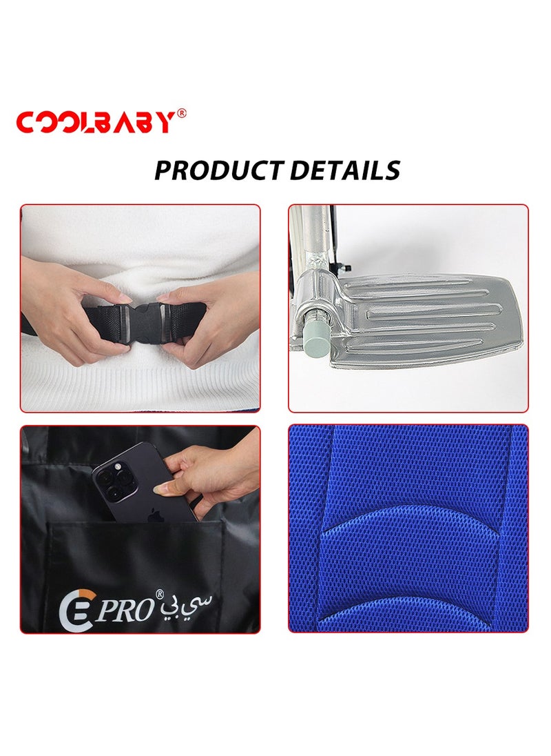 Cool Baby - Portable Wheelchair Standard Manual wheelchairs Small Simple Folding Light Ultra Light Travel for The Elderly Trolley BL - Image 1
