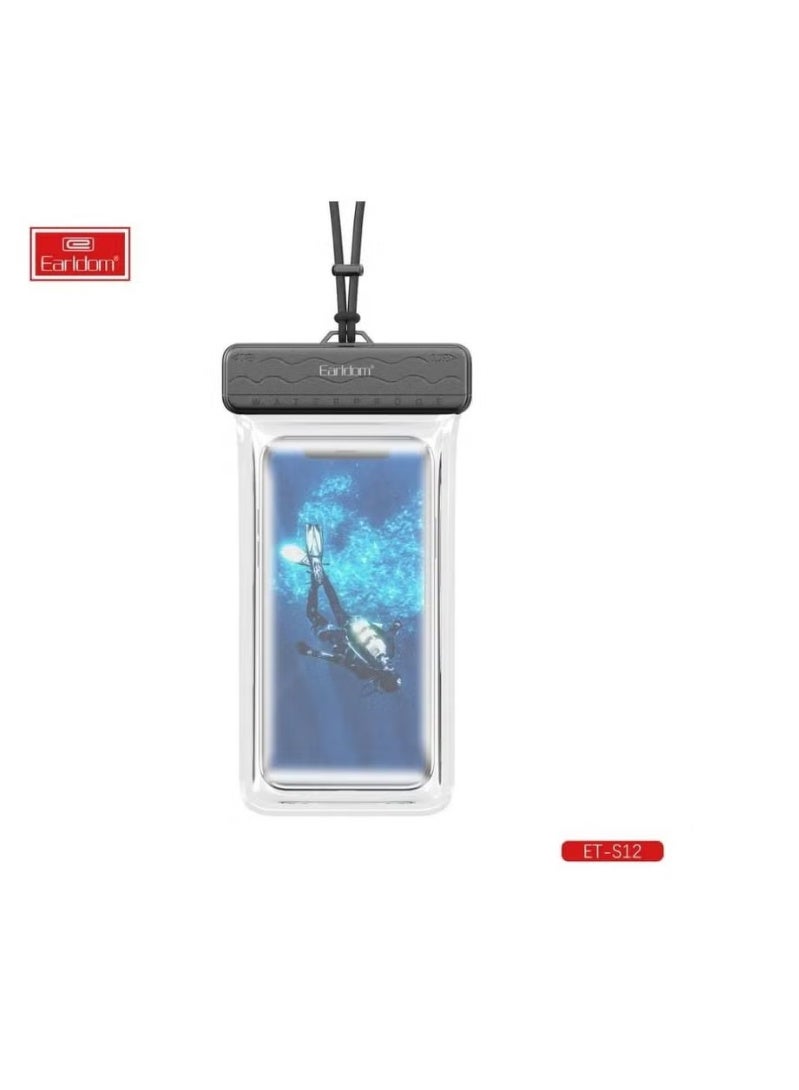 Earldom ET-S12 Universal Waterproof Pouch – Touch-Friendly Dry Bag for Smartphones - Image 1