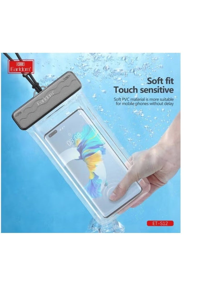 Earldom ET-S12 Universal Waterproof Pouch – Touch-Friendly Dry Bag for Smartphones - Image 2