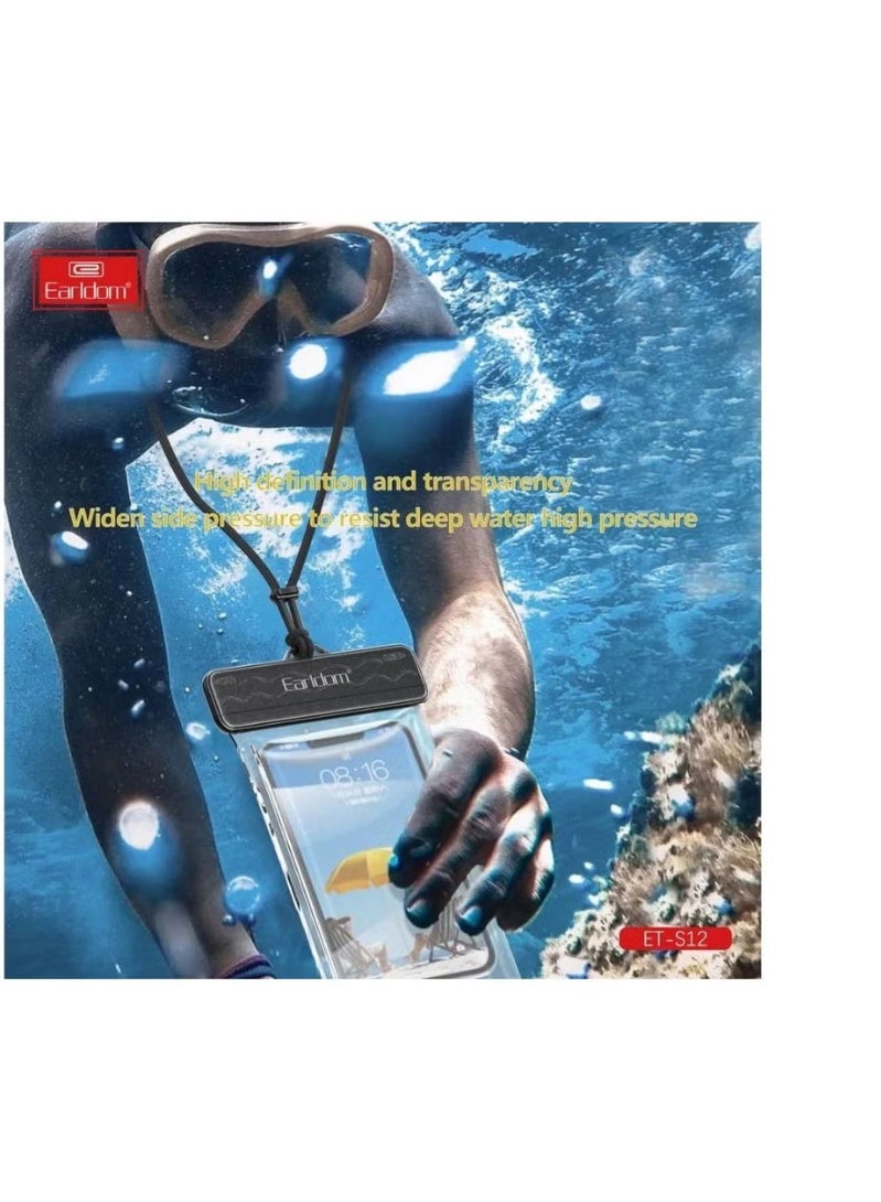 Earldom ET-S12 Universal Waterproof Pouch – Touch-Friendly Dry Bag for Smartphones - Image 3