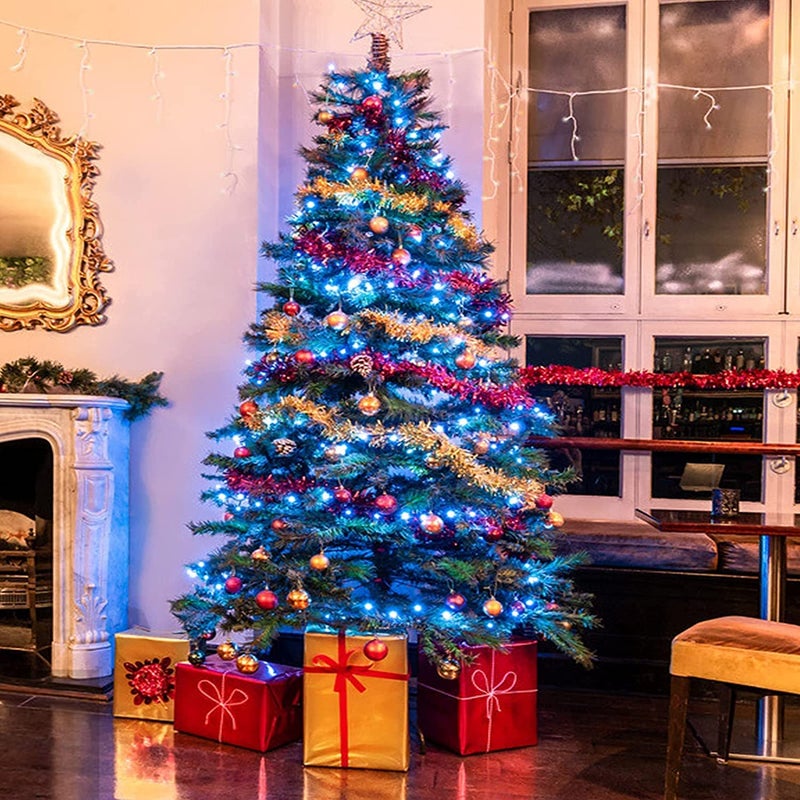 Gesto 20 متر أضواء سلسلة LED – قابس AC مقاوم للماء سلك نحاسي أزرق لأغراض تزيين المنزل، عيد الميلاد، الحديقة، الفناء، تزيين ديبافالي وديwali لأضواء الشرفة الخارجية - أزرق - Image 2