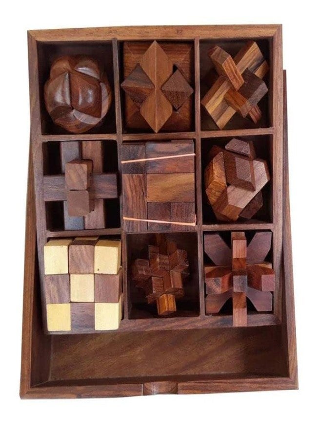 LUCKYMORDEN Brain Teaser Puzzle Set, 9 Wooden Mechanical Puzzles, The for Kids That Already Solve The Rubik's Cube - Image 2