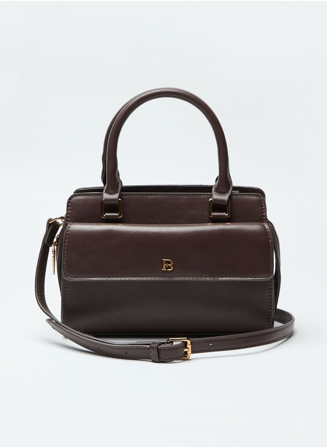 Flora Bella By Shoexpress Women Textured Tote Bag with Detachable Strap and Zip Closure  - Image 1