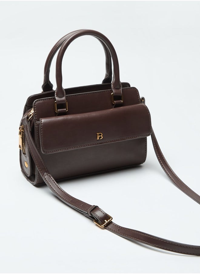 Flora Bella By Shoexpress Women Textured Tote Bag with Detachable Strap and Zip Closure  - Image 2