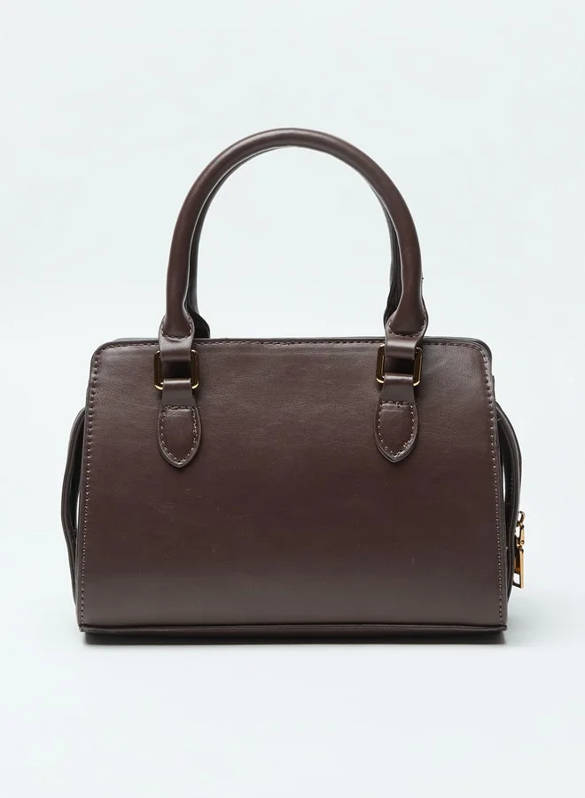 Flora Bella By Shoexpress Women Textured Tote Bag with Detachable Strap and Zip Closure