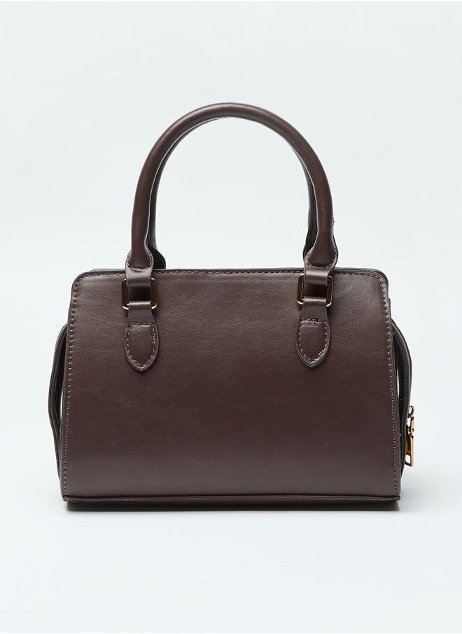 Flora Bella By Shoexpress Women Textured Tote Bag with Detachable Strap and Zip Closure  - Image 4