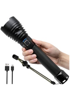 Arabest Super Bright LED Flashlight USB Rechargeable,XHP90 High Power  Zoomable Waterproof Flashlights with 3 Modes Handheld Flash Light for Outdoor Home Emergency Gifts  - Image 1