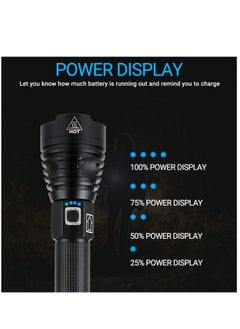 Arabest Super Bright LED Flashlight USB Rechargeable,XHP90 High Power  Zoomable Waterproof Flashlights with 3 Modes Handheld Flash Light for Outdoor Home Emergency Gifts  - Image 3