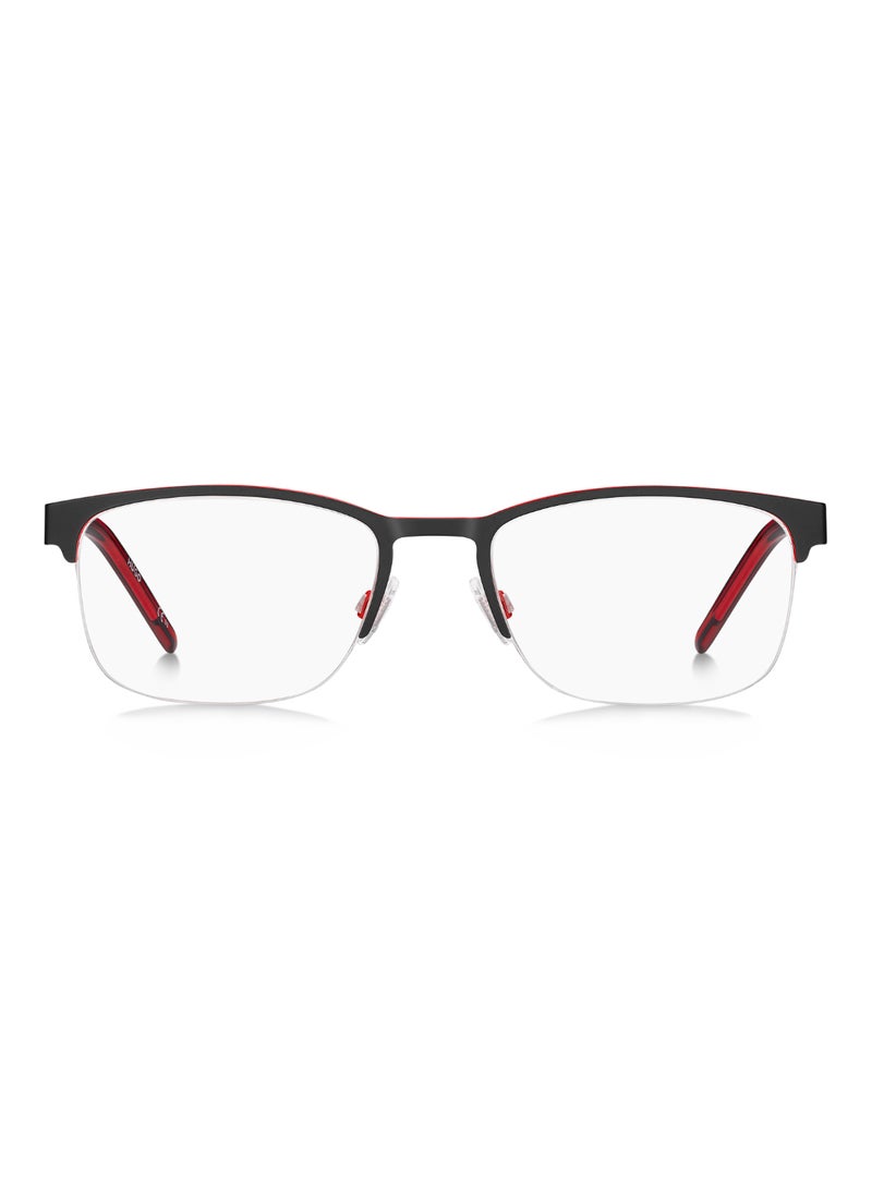 HUGO Men's  Rectangular Shape Acetate Sunglasses Hg 1247  37 - Lens Size: 36.9 Mm - Black Red - Image 3