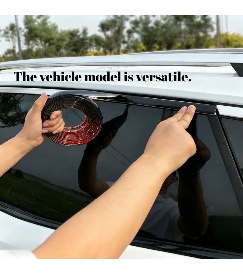 10 Foot Automotive Trim Strip Black Heavy Duty Uv Resistant Scratch Proof Self Adhesive For Car Door Roof Bumper - Image 1