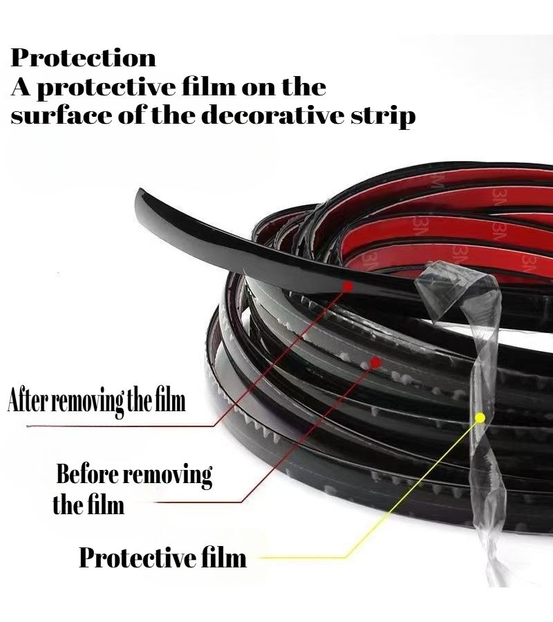 10 Foot Automotive Trim Strip Black Heavy Duty Uv Resistant Scratch Proof Self Adhesive For Car Door Roof Bumper - Image 5