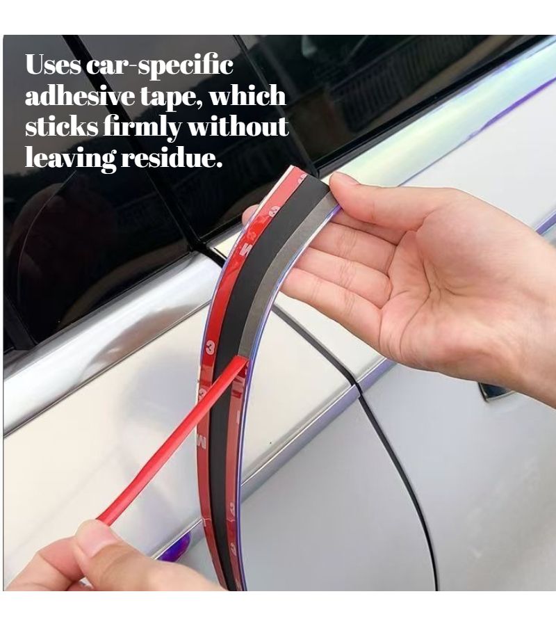 10 Foot Automotive Trim Strip Black Heavy Duty Uv Resistant Scratch Proof Self Adhesive For Car Door Roof Bumper - Image 4