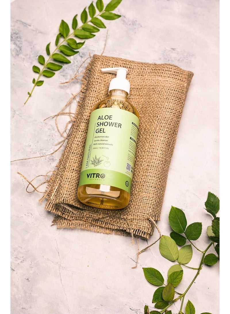 VITRO Aloe Vera Shower Gel | Hydrating and Nourishing Body Wash with Aloe Vera, Glycerin, and Honey | 500ml - Image 3