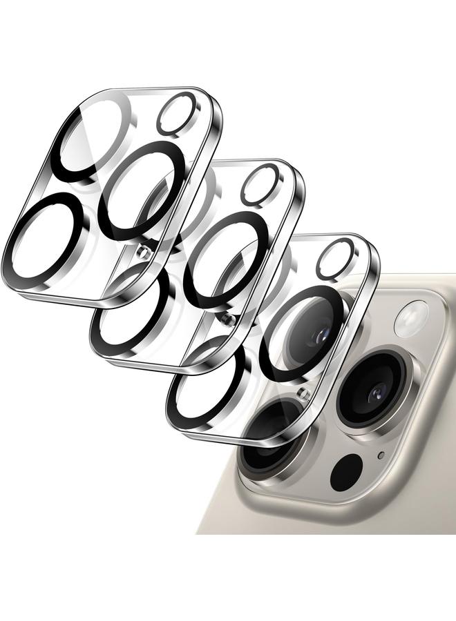 جي تيك واقي عدسة الكاميرا لهاتف آيفون 16 برو 6.3 بوصة وآيفون 16 برو ماكس 6.9 بوصة 9H زجاج مقوى مضاد للخدش، جراب صديق للبيئة لا يؤثر على اللقطات الليلية، عبوة من 3 قطع شفافة عالية الدقة - Image 1