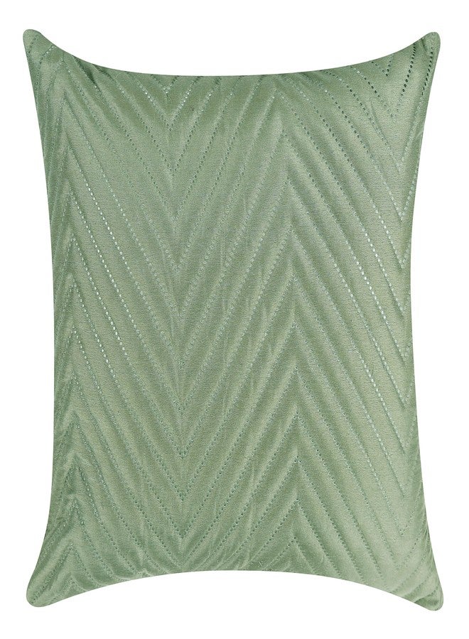 RD TREND UltraSonic Microfiber Cushion Covers, 60 x 60 cm/24 x 24 inches, Set of 5, 250 TC,Back Zipper (Miltry Green) - Image 2