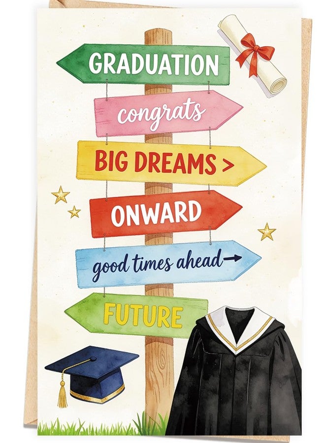 Londue Graduation Card, Congrats Graduation Gift Card for Him Her, Congratulations Graduate Card with Future Message, 2026 Graduation Gift for High School College Grad - Image 1