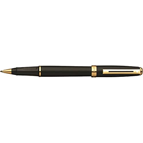 Sheaffer Prelude Black Matte Rollerball Pen with 22KT Gold-Plated Trim - Image 1