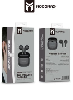 MOOGMAX Moogmax MX-EP43 A TWS wireless Earbuds with built-in a clear microphone and powerful HAFI clear sound, Bluetooth 5.4V and ergonomic elegant design. in Black color  - Image 2