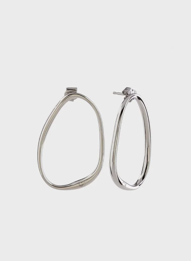 CALVIN KLEIN Stainless Steel Curved Shape Earrings