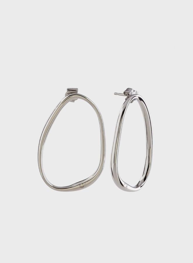 CALVIN KLEIN Stainless Steel Curved Shape Earrings - Image 1