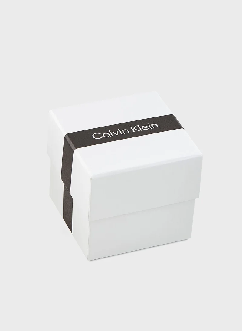 CALVIN KLEIN Stainless Steel Curved Shape Earrings