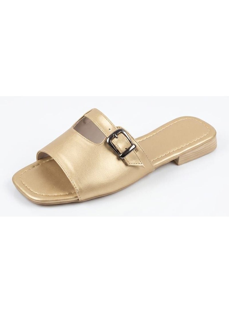 Karisma Flat Squared Toe Slippers With A New Strap Buckle Design - Image 3
