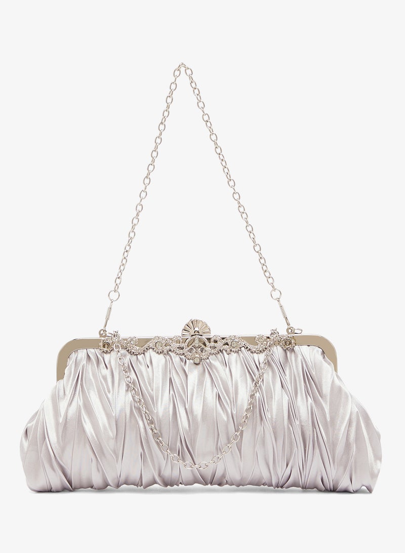 Ella Limited Edition Diamante Clasp Frame Evening Clutch Bag - Image 1