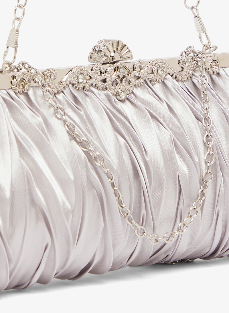 Ella Limited Edition Diamante Clasp Frame Evening Clutch Bag - Image 4