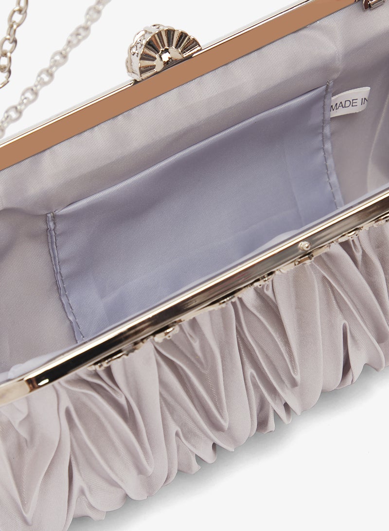 Ella Limited Edition Diamante Clasp Frame Evening Clutch Bag - Image 5