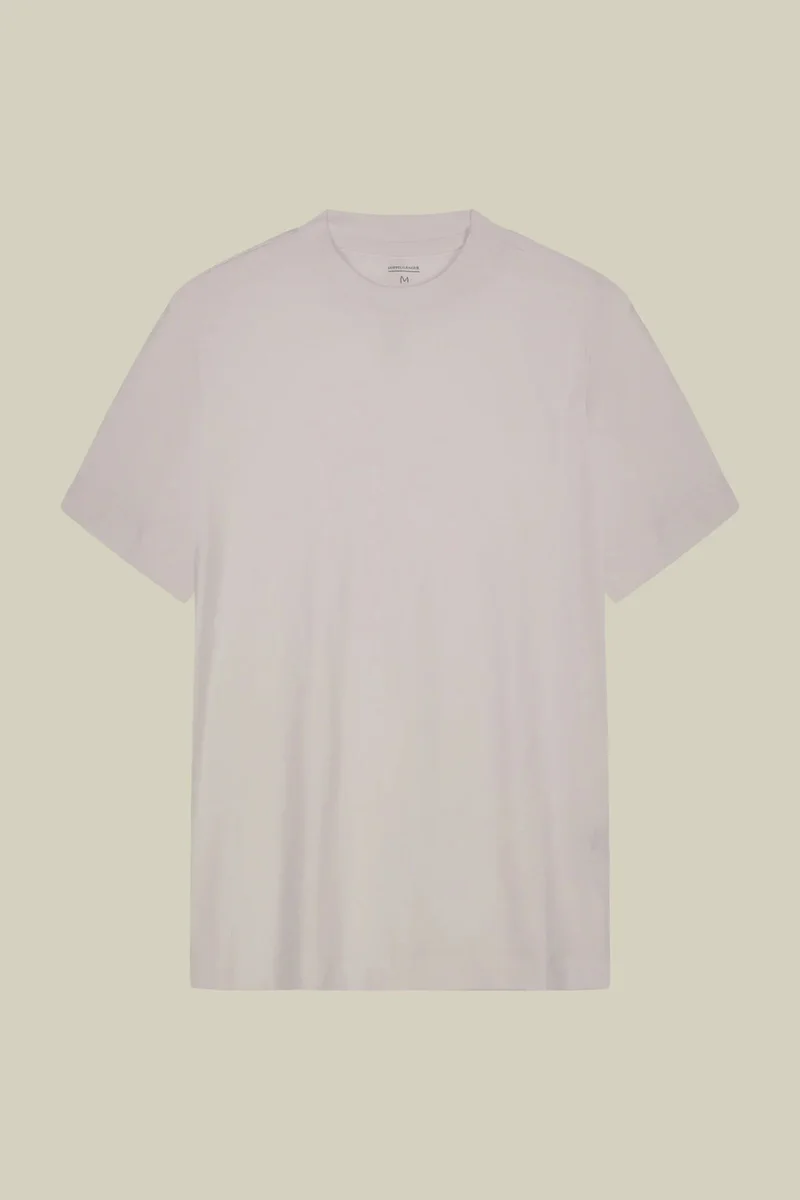 Doppelganger White Men's T-shirt in 100% cotton jersey with slightly high neck - White for Men | Best Price UAE